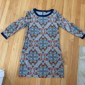 J. Crew 3/4 sleeve floral dress